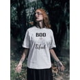 thumbnail image 2 of Boo-Tiful Funny Halloween Quote T-Shirt Women -Image by Shutterstock, Female Large, 2 of 4