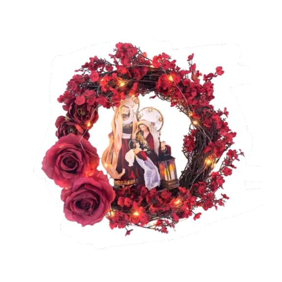 Tachiuwa Artificial Christmas Wreath, Hanging Garland, for Front Door Floral Wreath Artificial Flower Wreath for Festive Decoration