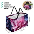 thumbnail image 2 of Petal flower Portable Oxford Cloth Picnic Basket Cube Organizer Grocery Bags Storage Bins Large Capacity Reusable Foldable, 2 of 7