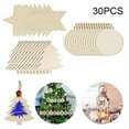 Choice 30PCS Wooden Crafts to Paint Christmas Tree Hanging Ornaments