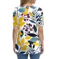 thumbnail image 4 of NAMTYQX Basic Tees for Women Trendy Boxy Fit Patterns Lightweight Graphic Tees Summer Blouses for Women 2025 Fluorescence Yellow Size 2XL, 4 of 5