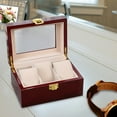 thumbnail image 4 of Caja de almacenamiento para relojes, contenedor con , vitrina de joyería para niñas y mujeres, hogar 3 ranuras kusrkot Almacenamiento de relojes, 4 of 8