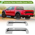 thumbnail image 2 of Cubierta de manija de puerta exterior Unique Bargains para la puerta delantera izquierda y derecha para Ford F150 2DR 2015-2020 con orificio inteligente tono plateado 2 piezas, 2 of 7