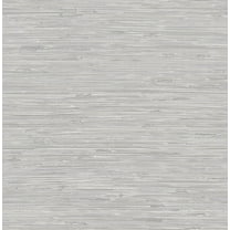 NuWallpaper Tibetan Grasscloth Silver Vinyl Peel And Stick Wallpaper, 216-in by 20.5-in, 30.75 sq. ft.