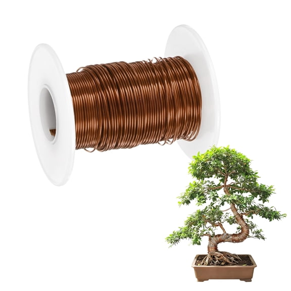 Uxcell 1-Pack Bonsai Training Wire, 0.8mm x 66ft/20m Anodized Aluminum Bonsai Tree Wire for Fine Trunk [Copper]