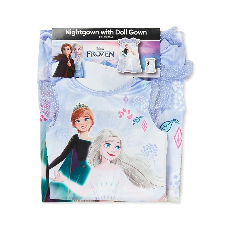Frozen nightgown with matching doll gown hot sale