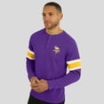 thumbnail image 4 of Men's Darius Rucker Collection by Fanatics Purple Minnesota Vikings Waffle-Knit Raglan Long Sleeve Henley T-Shirt, 4 of 6