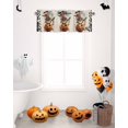 thumbnail image 6 of Halloween Valances for Windows WizardOwl Window Curtain Rod Pocket Jack-O-Lantern Pumpkin Holiday Window Treatment Decor Valances for Kitchen Living Room Bedroom 42x12in, 6 of 7