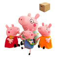 thumbnail image 1 of Peppa Pig Familia De Cuatro Peluches 25cm Lab.G, Multicolor, 1 of 5