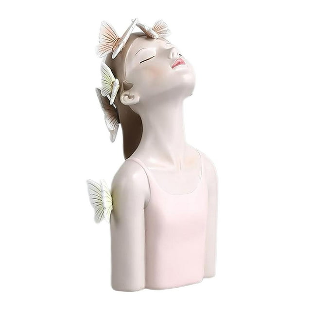 Estatuas de resina con estilo de artesanía moderna, envío gratuito Rosa 14x11.5x27cm