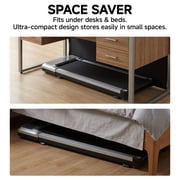 Alvantor Walking Pad Treadmill Portable Under Desk Quiet Adjustable Speed for Home Office,Black