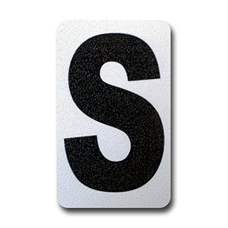 

2Pack Individual Peel & Stick Reflective Aluminum Numbers/Letters 4 inch (S)