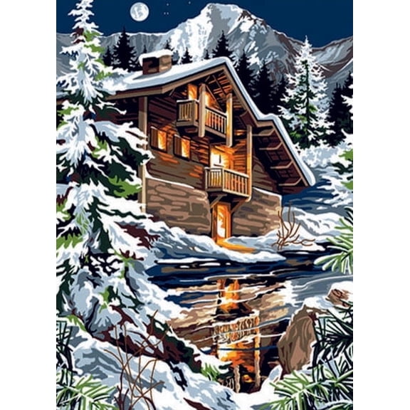 Needlepoint canvas for halfstitch without yarn Night Blue SE929.565 Seg De Paris Printed Tapestry Canvas