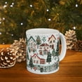 thumbnail image 5 of Christmas Village Ceramic Mug Cozy Holiday Town Scene Christmas Coffee Mug, White Coffee Mug, Christmas Ceramic Mug, Christmas Gift for Mom Dad, 5 of 6
