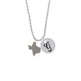 thumbnail image 2 of Delight Jewelry Stainless Steel Texas - Silvertone Script Initial Disc - G - Charm Necklace, 20"+3", 2 of 4