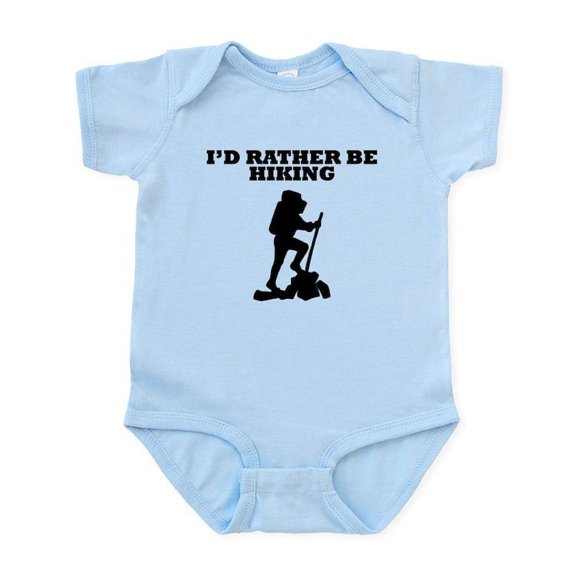 CafePress - Id Rather Be Hiking Body Suit - Baby Light Bodysuit