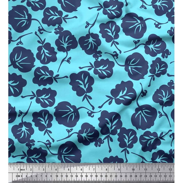 Soimoi Poly Georgette Fabric Artistic Floral Decor Fabric Printed Yard 42 Inch Wide