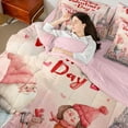 thumbnail image 4 of Feelyou Couple Gnome Twin Bedding Sets 7pcs, Happy Valentine's Day Bedding Comforter Set, 4 of 8