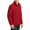 thumbnail image 4 of Mens Open Cuffs Midweight Value Polyester Fleece Jacket True Red 3X-Large, 4 of 5