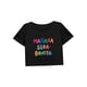 thumbnail image 4 of Camiseta Recortada con Cuello Redondo para Mujer, para Caminar, Ir de Compras, Viajes de Vacaciones SG, 4 of 7