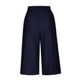 thumbnail image 5 of Capri Pants for Women Casual Cotton Linen Drawstring Lounge Pants Summer Loose Comfy Curved Hem Pants Pockets Ladies Comfy Plus Size 2026 Trendy Outfits Lightweight Cute Fashion Dressy Clothes, 5 of 6