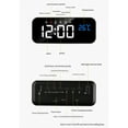 thumbnail image 2 of Cateissary Reloj despertador electrónico Digital LED temperatura Control de voz de inteligente recargable Snooze relojes de oficina en casa Electrodomésticos Negro Cateissary HA083552-02B, 2 of 6