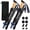 Black with Blue, variant on Trek-Z Cork Grip Trekking Poles – Lightweight Folding Hiking Poles, Adjustable Height, Compact Travel Design, Aircraft-Grade Aluminum Walking Sticks for Men & Women