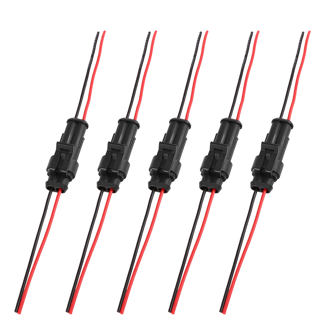 5pcs 2 Pins Way Car Waterproof Electrical Wire Cable Automotive