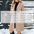thumbnail image 6 of Vixolx Womens Mid Length Coat Notched Lapel Single Breasted Overcoat with Patch Pockets Fall Winter Business Casual Outerwear, 6 of 7
