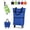 Blue, variant on 2 in 1 Foldable Shopping Trolley Bag with Wheels, Waterproof Rolling Grocery Tote with Sturdy Handle