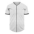 thumbnail image 2 of Ashirexll Summer Shirts for Men, Button up Shirt Men, Plus Size Summer Casual Short Sleeve Striped Button up Shirts Collarless T-Shirt Tops, 2 of 5