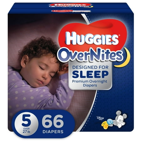 UPC 036000406955 product image for HUGGIES OverNites Diapers, Size 5, 66 Ct | upcitemdb.com