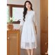 thumbnail image 3 of Vestido de seda morera de alta calidad, diseño industrial, bordado de cuentas, manga larga, diseño de farol, ropa para mujer, 3 of 5