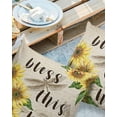 thumbnail image 2 of Pack of 2 Outdoor Pillow Covers, Sunflower Bless This Home Dragonfly Butterfly Waterproof Square Throw Pillowcase Cushion Decorative Pillow Covers for Couch Patio Tent, 18x18 in, 2 of 6