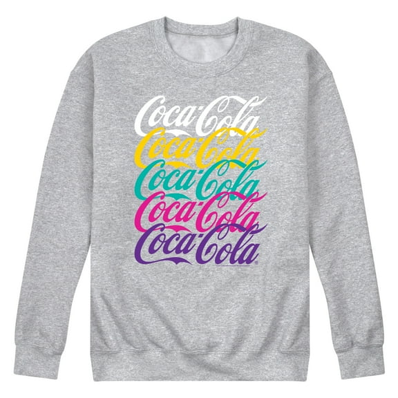 Coca-Cola - 90's Retro Logo Stacked - Men's Crew Neck Fleece Pullover