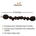 thumbnail image 3 of Amberalia Baltic Amber 2" extension for Necklace or bracelet- - for twist clasp necklaces only -Raw Cherry, 3 of 6