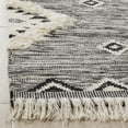 thumbnail image 3 of SAFAVIEH Kenya Pierce Geometric Diamonds Fringe Area Rug, Black/Ivory, 5' x 8', 3 of 6