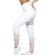thumbnail image 1 of Impresión de pantalones de cintura alta carrera Ejercicio Ejercicio Fitness Yoga Deportes Leggings Adelgazamiento Casual Tobillo Longitud Pantalones Blanco L seitruly AP004582-03, 1 of 7