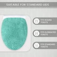 thumbnail image 2 of HOME WEAVERS Waterford Collection Cotton Toilet Lid Cover, 18" x 18", Turquoise, 2 of 9