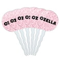 thumbnail image 1 of Ozella Cupcake Picks Toppers - Set of 6 - Pink Speckles, 1 of 1