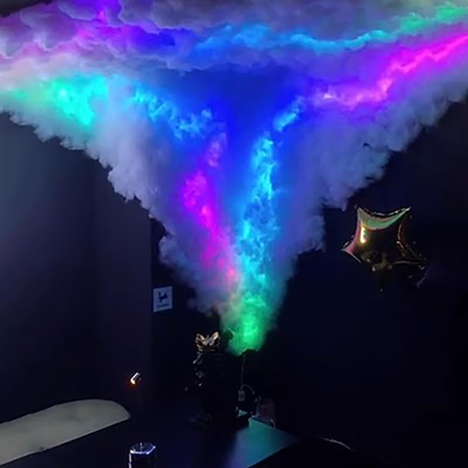 Oenbopo ​3D Cloud Lightning,Cloud Music Sync Multicolor Changing Strip Light, Atmosphere DIY Creative Thunder Cloud Lamp Wall Ceiling Light for Bedroom Gaming Room Party,16.4FT