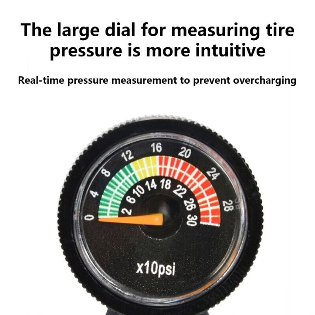 SIEYIO Portable CO2 Inflator Head Road Bike Tire Inflator CO2 Tyre Filler Air Pumps with Pressure Gauge & Insulated Sleeve