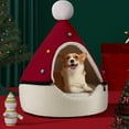 thumbnail image 3 of WYBXZ Red Christmas Hat Pet Bed, Pet Villa Kitty Bed Dog Bed, Removable and Washable Dog Bed Winter Warm Cats Bed, Home Decor Christmas Tree Ornament, 3 of 6