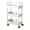 White, variant on 3 Tier Rolling Cart Plastti With Lockable Wheels, Three Tiered Storage Craft Art Trolley Organizer Serving On Wheels, Storage Utility Trolley Carts For Craft, Art, Nail, Lash, Baby Supplies, Cleaning