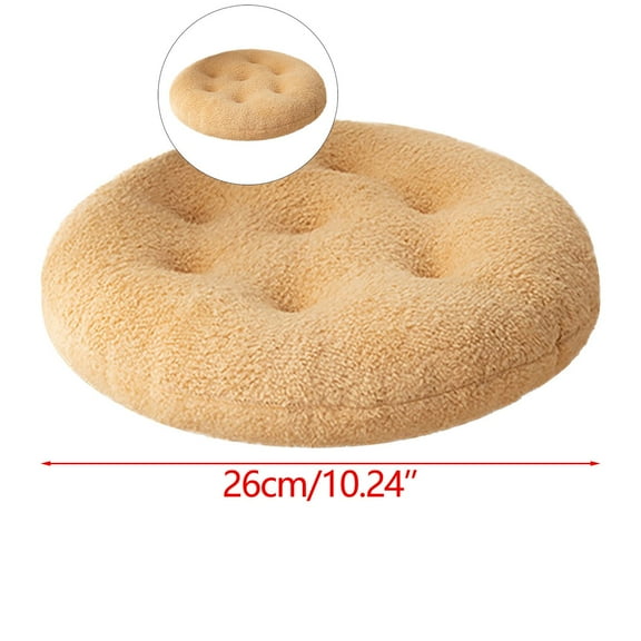 Dvruxg Round Thicken Velvet Seat Cushion, Solid Color Chair Pads Floor Cushion Tatami Pillow Cotton Filling Pad for Office Patio Home Outdoor