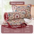 thumbnail image 4 of Regency Heights King Quilt Set, 3-Piece Reversible Bedspread Coverlet Set, Red Quilted Bedding Set with Shams for All Season, 4 of 10
