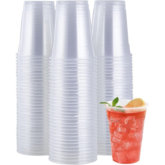 100 piezas de vasos desechables transparentes 250ml tazas de cena para el hogar vasos de plástico pp gruesos JAMW Sencillez