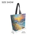 thumbnail image 4 of Large Canvas Bag 13.5x5.1x15 Inch Canvas Bag Shopping Canvas Bag Suitable For Outing Shopping Travel Out Of Large Capacity Storage Beautiful Turtle, 4 of 9