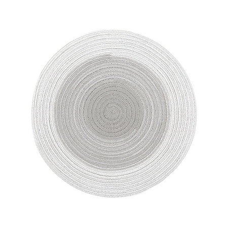 

QIIBURR 30cm Cotton Yarn Ramie Gradient Table Heat Insulation Pad Household Western Place Mat Anti-scald Round Pad