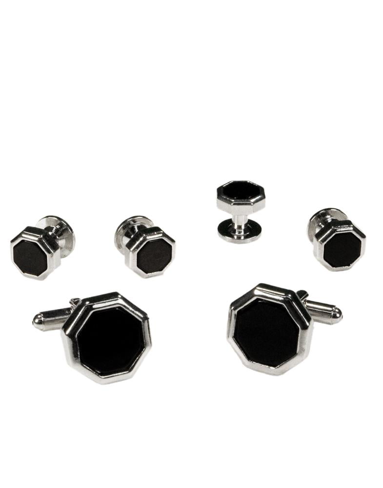 Tateossian Octagon Onyx Cufflinks in Black for Men Mens Accessories Cufflinks 